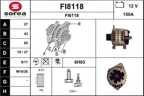 SNRA FI8118 - Alternateur cwaw.fr