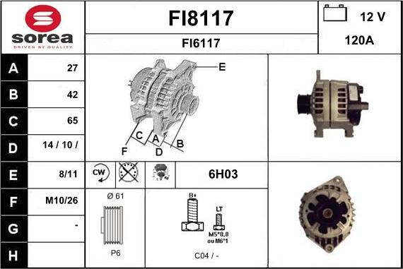 SNRA FI8117 - Alternateur cwaw.fr