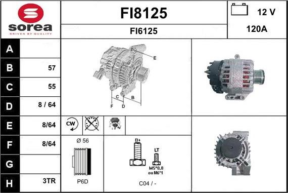 SNRA FI8125 - Alternateur cwaw.fr