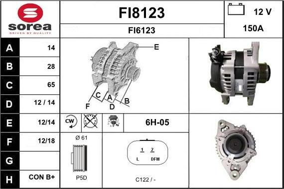 SNRA FI8123 - Alternateur cwaw.fr