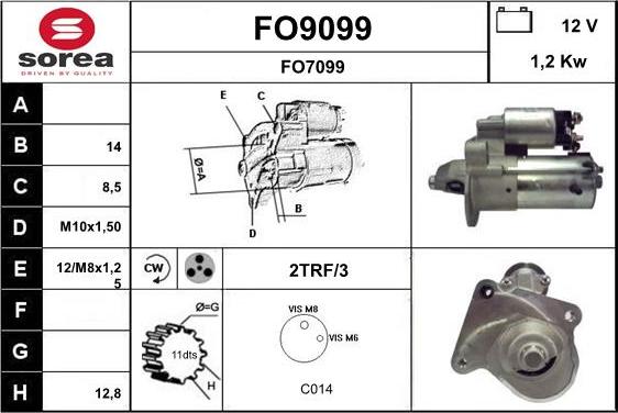 SNRA FO9099 - Démarreur cwaw.fr