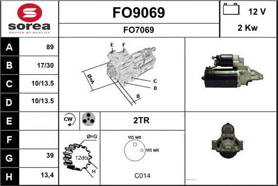 SNRA FO9069 - Démarreur cwaw.fr