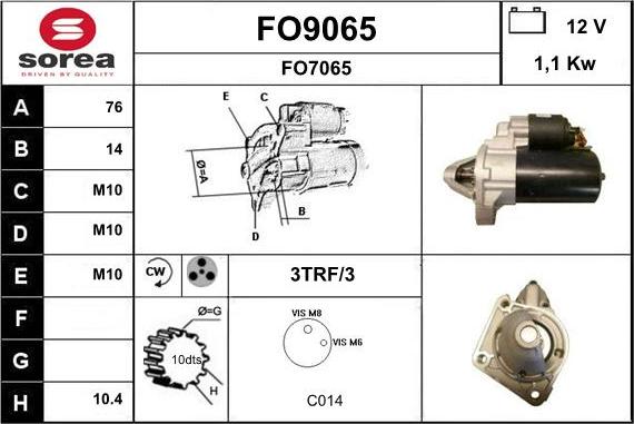 SNRA FO9065 - Démarreur cwaw.fr