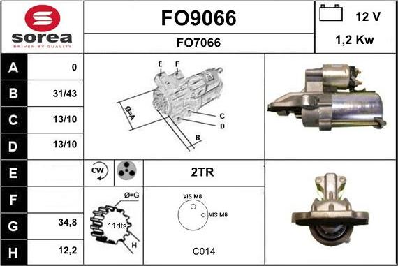 SNRA FO9066 - Démarreur cwaw.fr