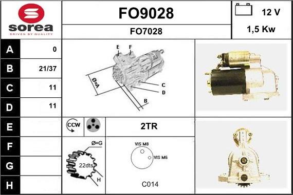 SNRA FO9028 - Démarreur cwaw.fr