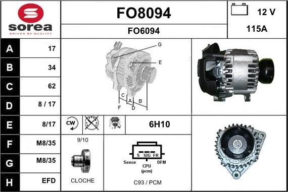 SNRA FO8094 - Alternateur cwaw.fr