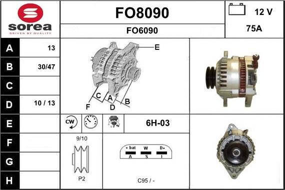 SNRA FO8090 - Alternateur cwaw.fr