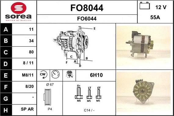 SNRA FO8044 - Alternateur cwaw.fr