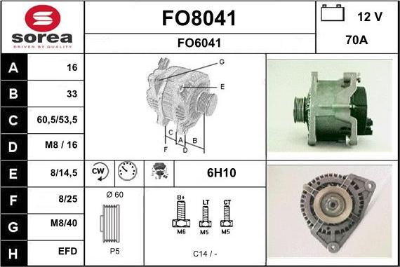 SNRA FO8041 - Alternateur cwaw.fr