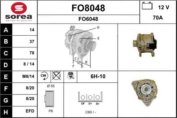 SNRA FO8048 - Alternateur cwaw.fr