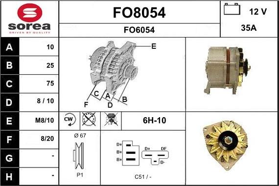 SNRA FO8054 - Alternateur cwaw.fr