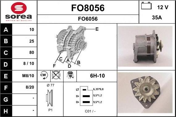 SNRA FO8056 - Alternateur cwaw.fr