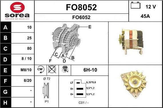 SNRA FO8052 - Alternateur cwaw.fr