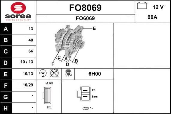 SNRA FO8069 - Alternateur cwaw.fr