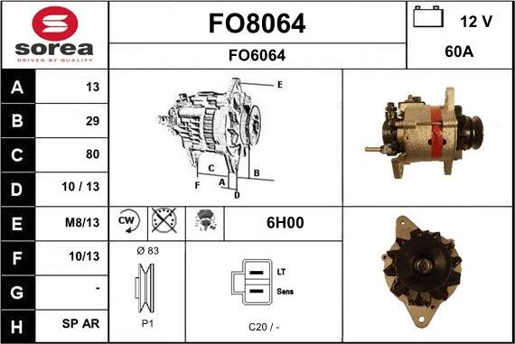 SNRA FO8064 - Alternateur cwaw.fr