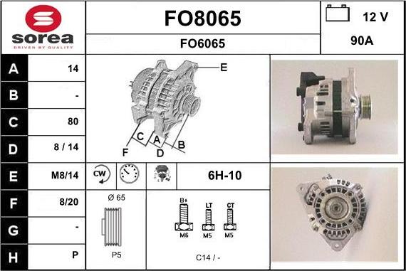 SNRA FO8065 - Alternateur cwaw.fr