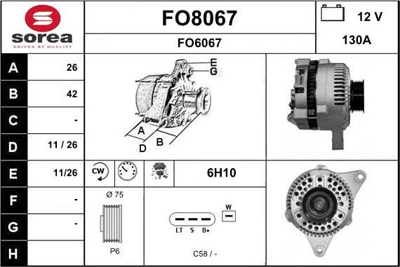 SNRA FO8067 - Alternateur cwaw.fr