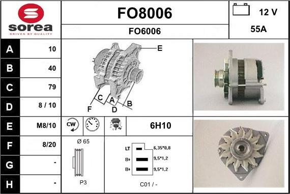 SNRA FO8006 - Alternateur cwaw.fr