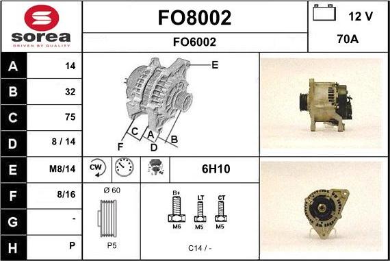 SNRA FO8002 - Alternateur cwaw.fr