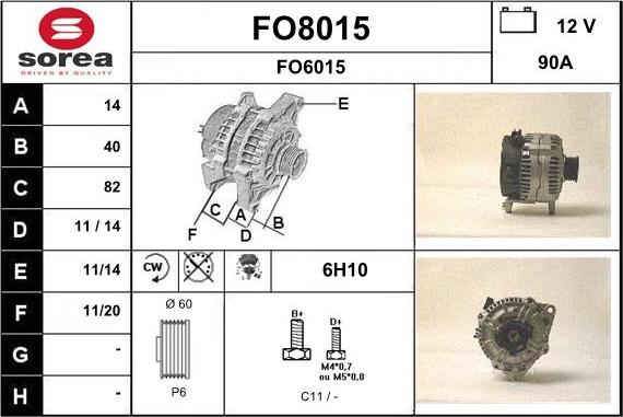 SNRA FO8015 - Alternateur cwaw.fr