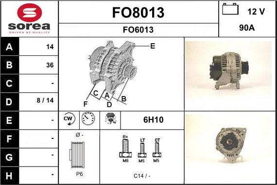 SNRA FO8013 - Alternateur cwaw.fr