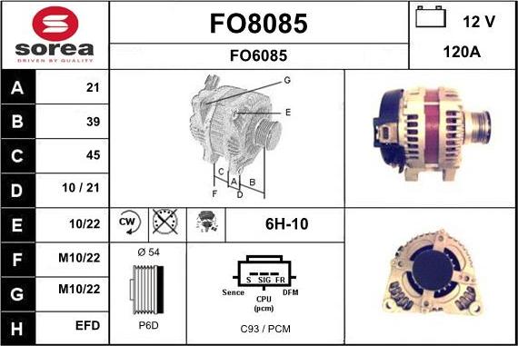 SNRA FO8085 - Alternateur cwaw.fr