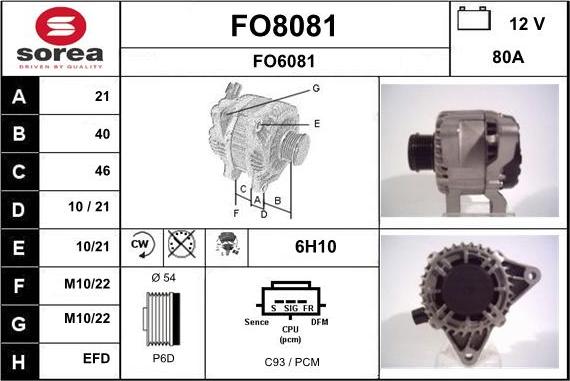 SNRA FO8081 - Alternateur cwaw.fr