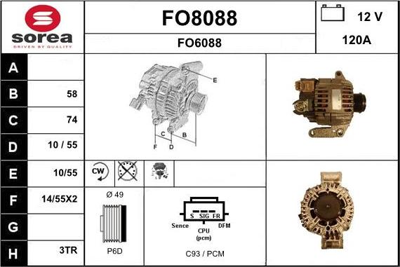 SNRA FO8088 - Alternateur cwaw.fr