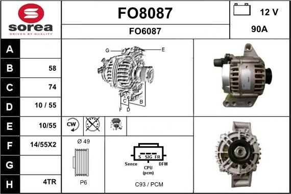 SNRA FO8087 - Alternateur cwaw.fr