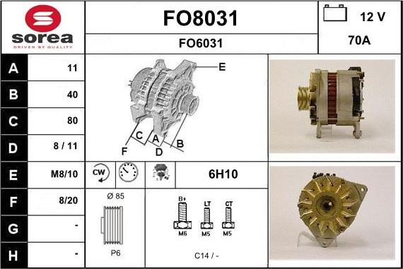 SNRA FO8031 - Alternateur cwaw.fr