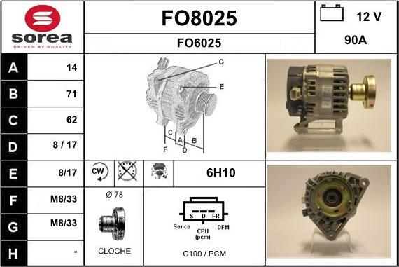 SNRA FO8025 - Alternateur cwaw.fr