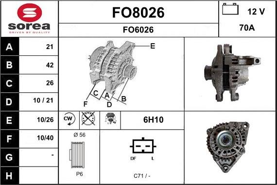 SNRA FO8026 - Alternateur cwaw.fr