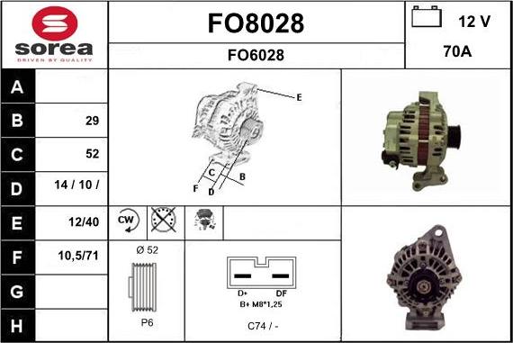 SNRA FO8028 - Alternateur cwaw.fr