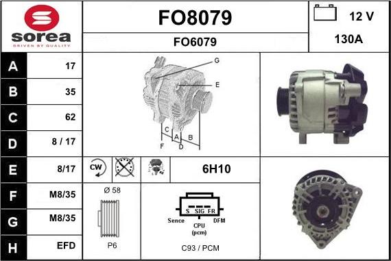 SNRA FO8079 - Alternateur cwaw.fr