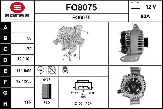 SNRA FO8075 - Alternateur cwaw.fr