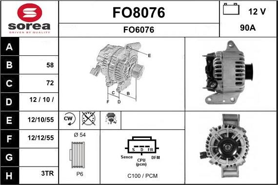 SNRA FO8076 - Alternateur cwaw.fr