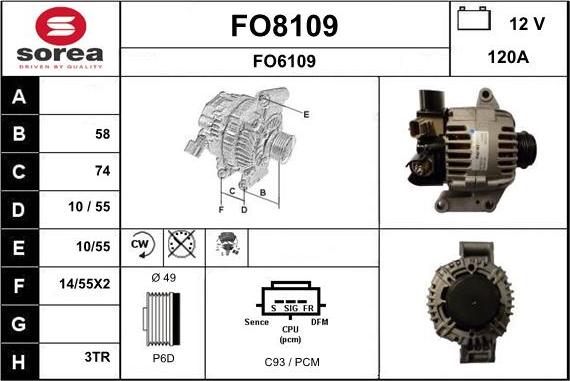 SNRA FO8109 - Alternateur cwaw.fr