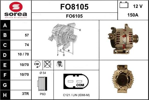 SNRA FO8105 - Alternateur cwaw.fr