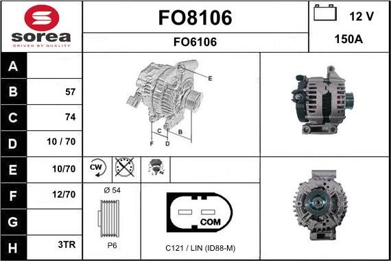 SNRA FO8106 - Alternateur cwaw.fr