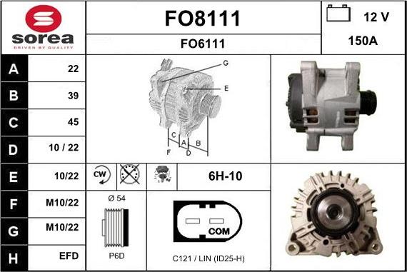 SNRA FO8111 - Alternateur cwaw.fr