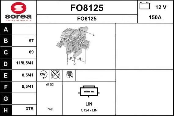 SNRA FO8125 - Alternateur cwaw.fr