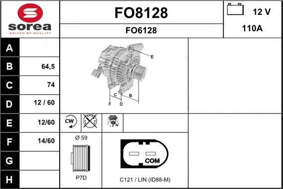 SNRA FO8128 - Alternateur cwaw.fr