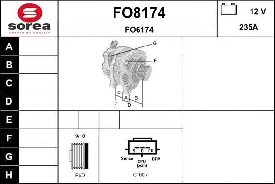 SNRA FO8174 - Alternateur cwaw.fr