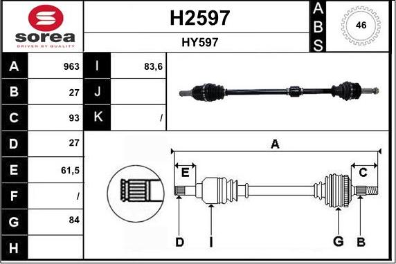 SNRA H2597 - Arbre de transmission cwaw.fr