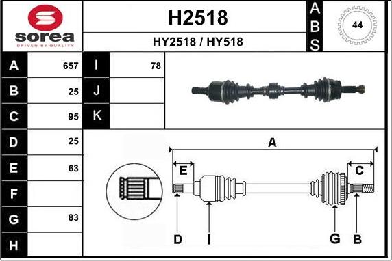 SNRA H2518 - Arbre de transmission cwaw.fr