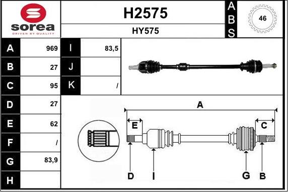 SNRA H2575 - Arbre de transmission cwaw.fr