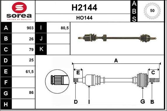 SNRA H2144 - Arbre de transmission cwaw.fr