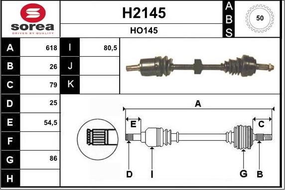 SNRA H2145 - Arbre de transmission cwaw.fr