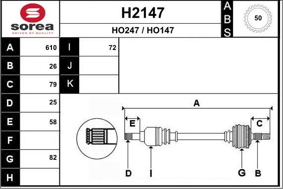 SNRA H2147 - Arbre de transmission cwaw.fr