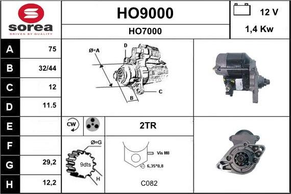 SNRA HO9000 - Démarreur cwaw.fr